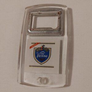 Vintage Old Vienna Lager Beer Bottle Opener Acrylic JUST SAY OV